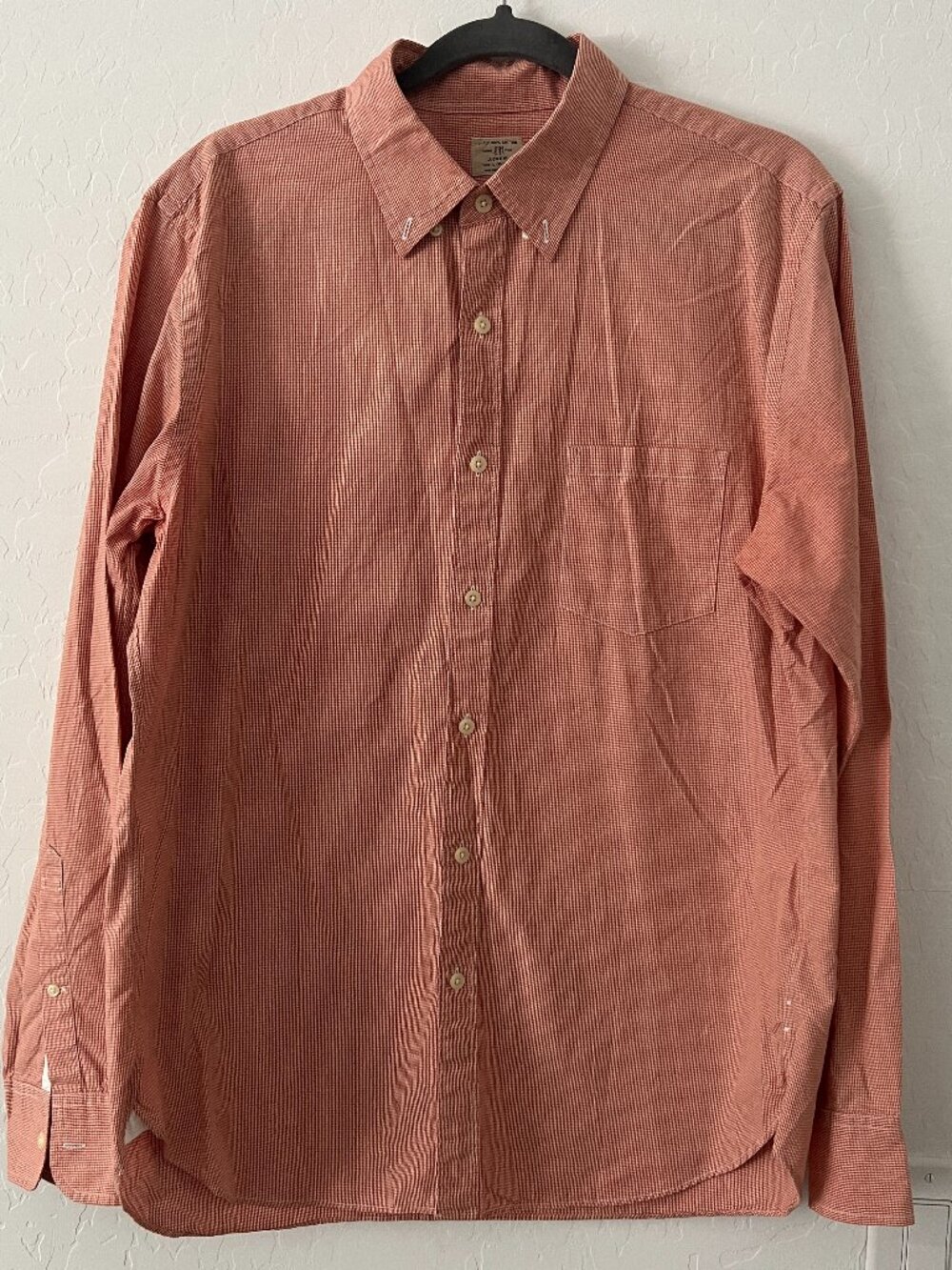 J.Crew Sewn For J.Crew Y2K Era Gingham Button Down Shirt Mens L Coastal Grandpa